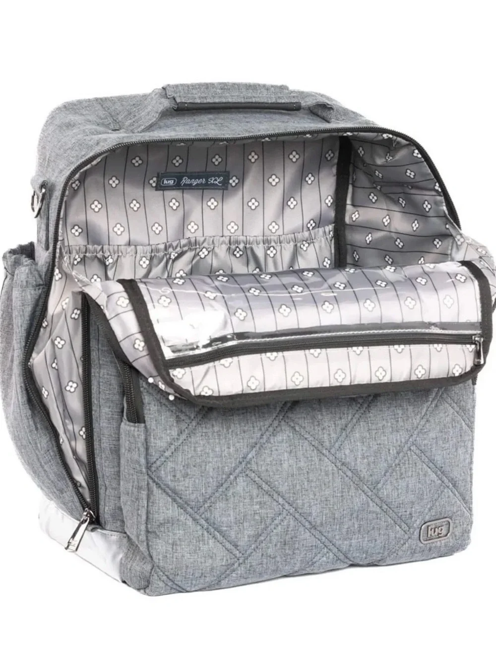 NWT- lug Heather Grey Quilted Duffel